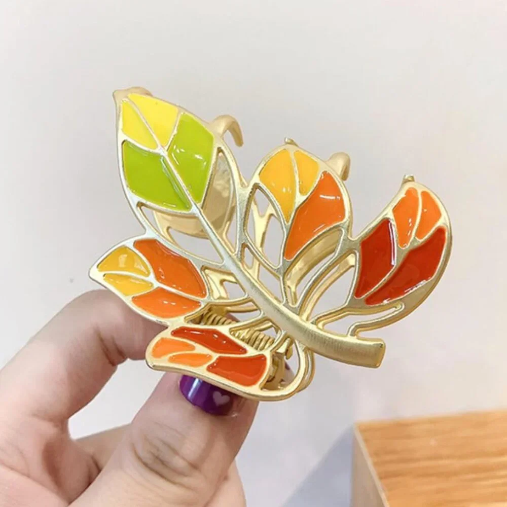 Leave Fall Elegant Hair Claw Clip